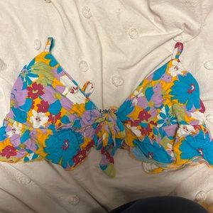 Pacsun Yellow Floral Tank Top